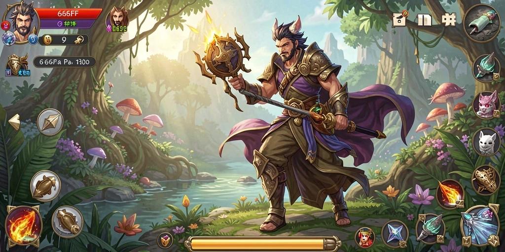 Tangkapan layar gameplay 666FF yang menampilkan aksi pertarungan epik.