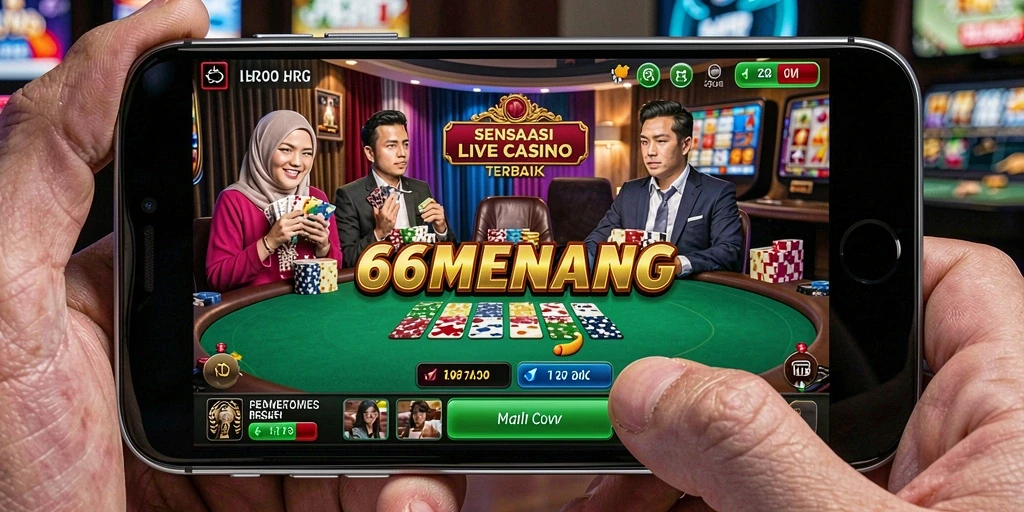 Tampilan gameplay Live Casino yang mengasyikkan di 66MENANG.