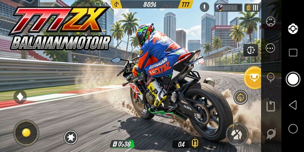 Tampilan gameplay 777ZX yang penuh kecepatan dan adrenalin.