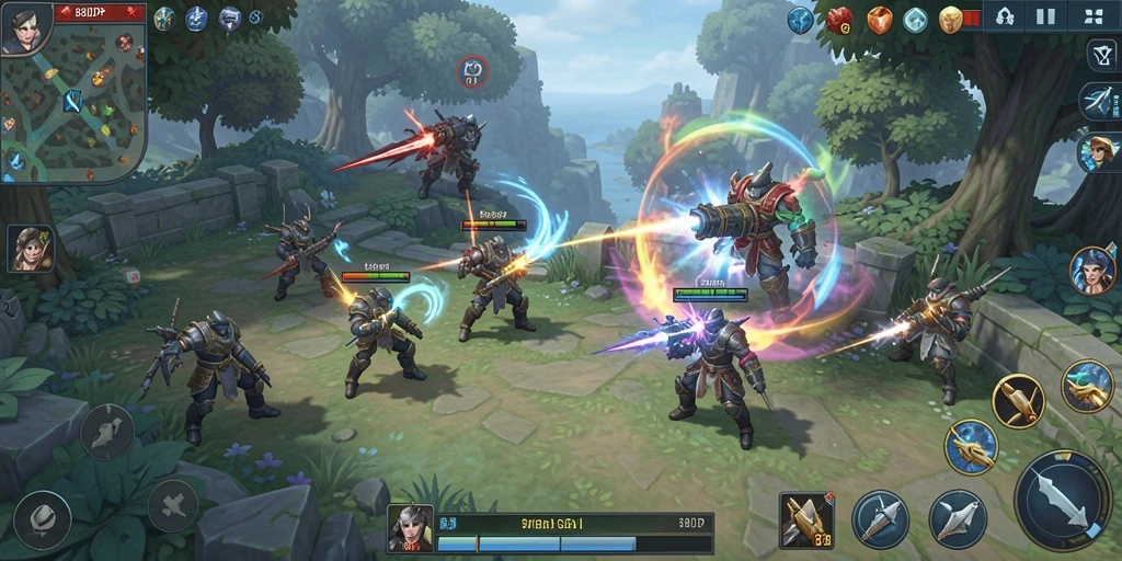 Tampilan gameplay yang mendebarkan dari 88IDR saat bertempur.