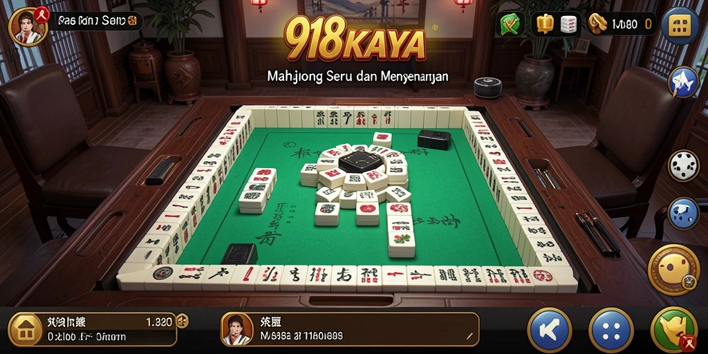 Tampilan gameplay seru dalam 918KAYA, permainan Mahjong yang mendebarkan.