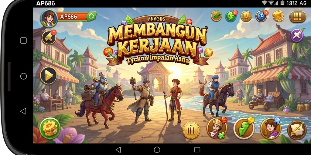 Tangkapan layar gameplay AP686 yang menunjukkan strategi membangun bisnis Tycoon.