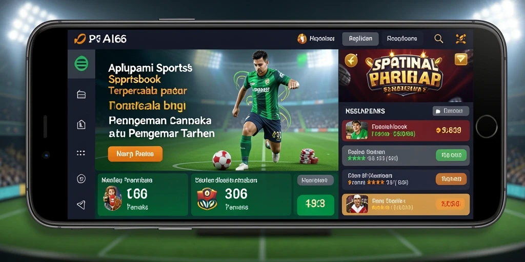 Tampilan menarik dari aplikasi API66 saat bertaruh.