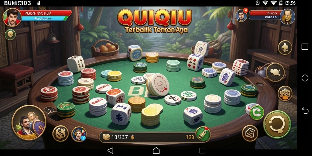 Screenshot gameplay menampilkan aksi seru permainan QiuQiu.