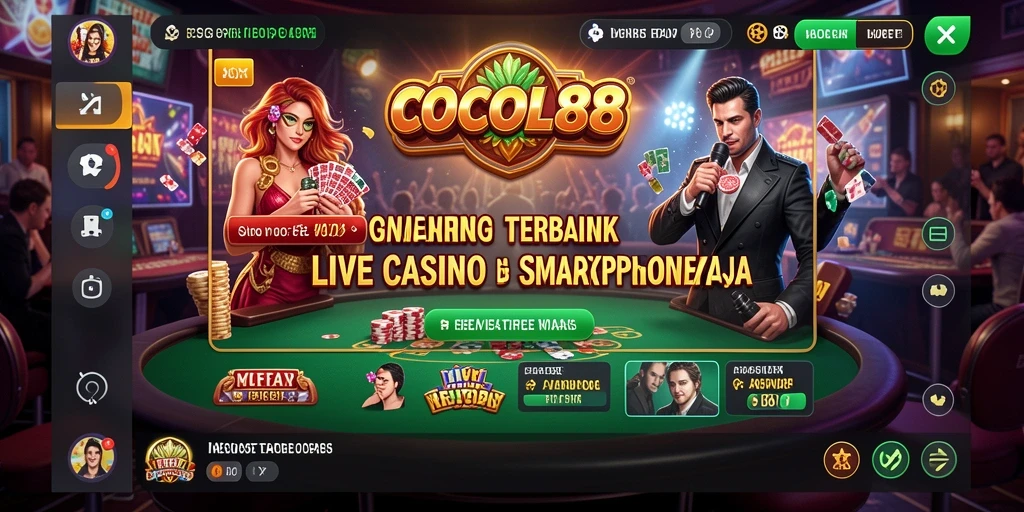Screenshot utama COCOL88 menampilkan gameplay langsung dengan dealer profesional.