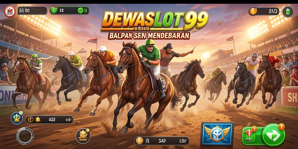 Tampilan permainan balapan yang mendebarkan dan penuh aksi.