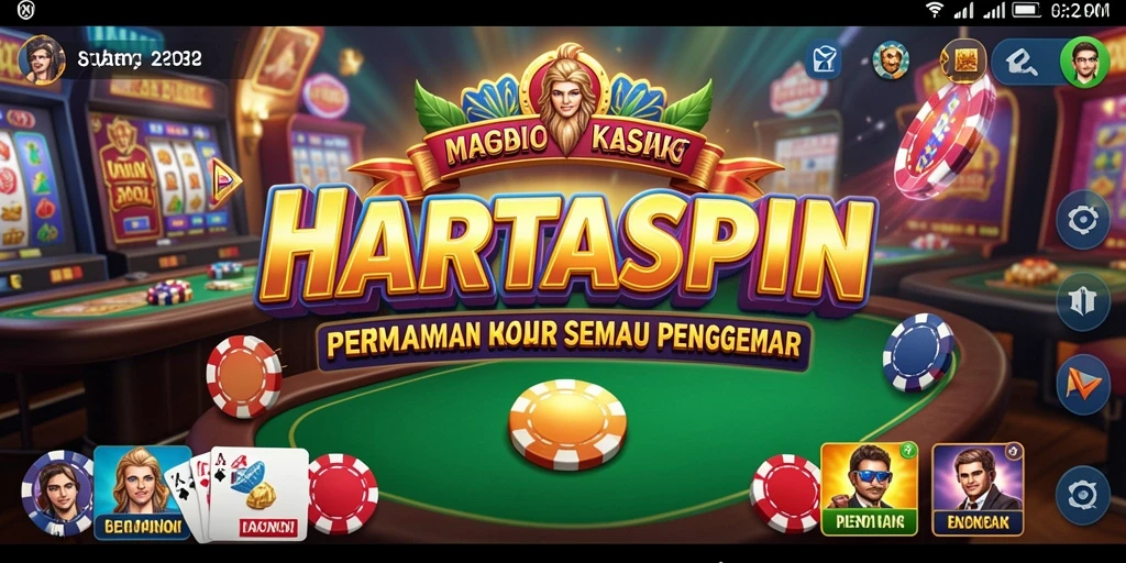 Tampilan gameplay HARTASPIN yang menarik dan penuh warna.