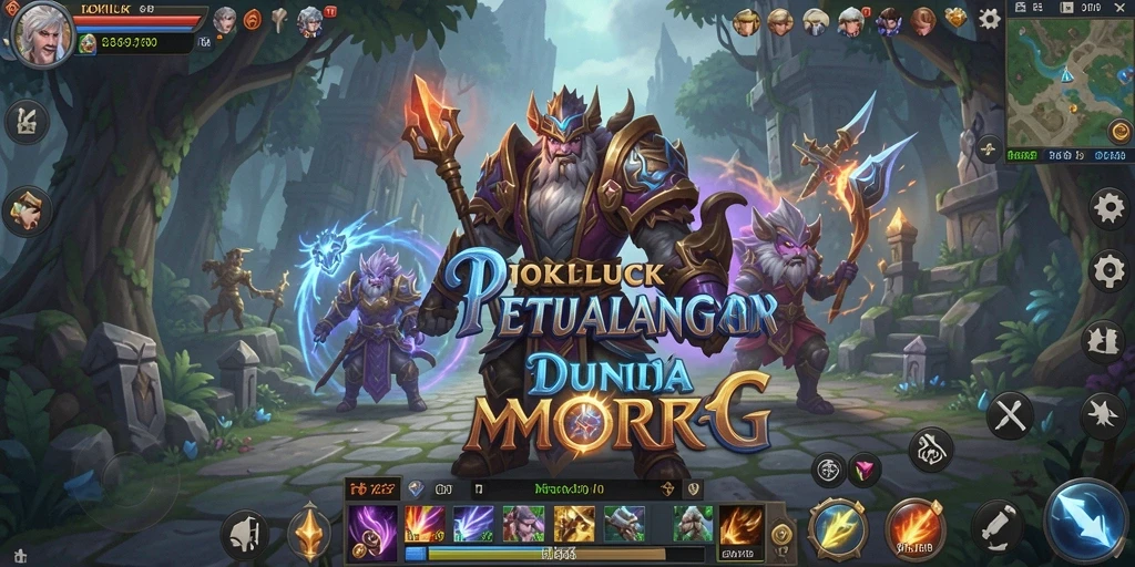 Tampilan gameplay HOKILUCK yang memukau dalam petualangan MMORPG.