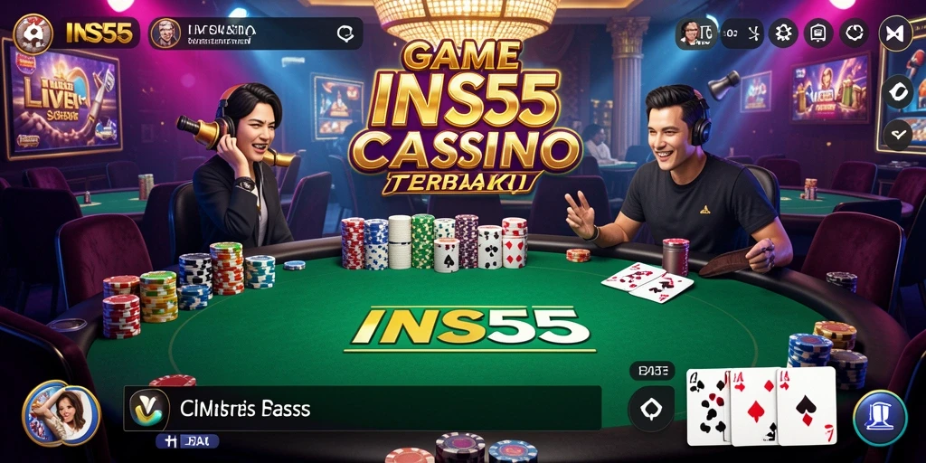 Gameplay Live Casino yang mendebarkan di INS55, dengan dealer profesional dan interaksi langsung.