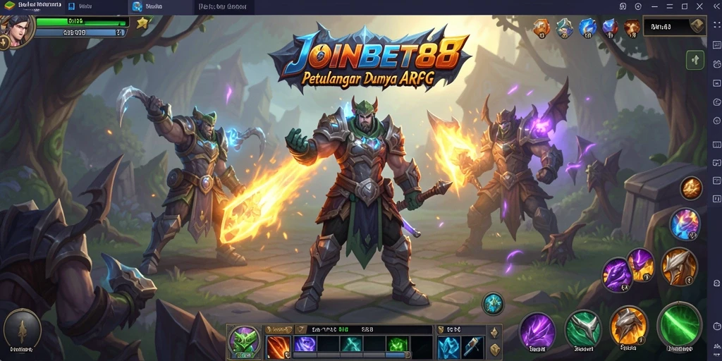 Tampilan gameplay epik dari JOINBET88 dalam petualangan ARPG.