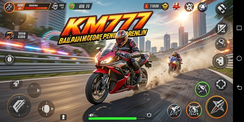 Gameplay seru balapan motor di KM777.