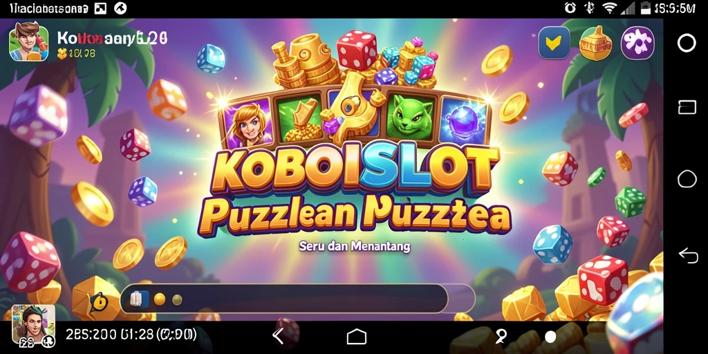 Tampilan gameplay menarik dari KOBOISLOT dengan berbagai Puzzle menantang.