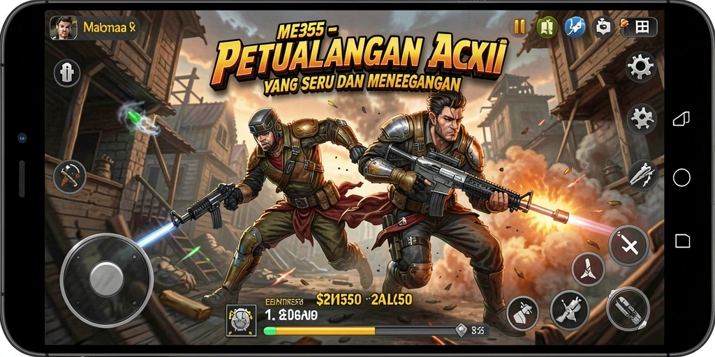 Tangkapan layar dari gameplay ME355 yang penuh aksi dan strategi.
