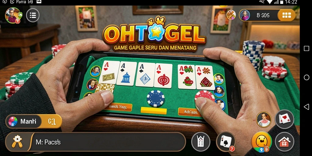 Tampilan gameplay seru dari OHTOGEL saat bermain Gaple.