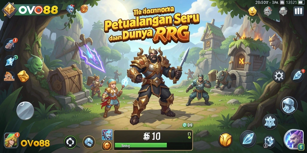 Tampilan gameplay RPG OVO88 yang mengesankan dan interaktif.