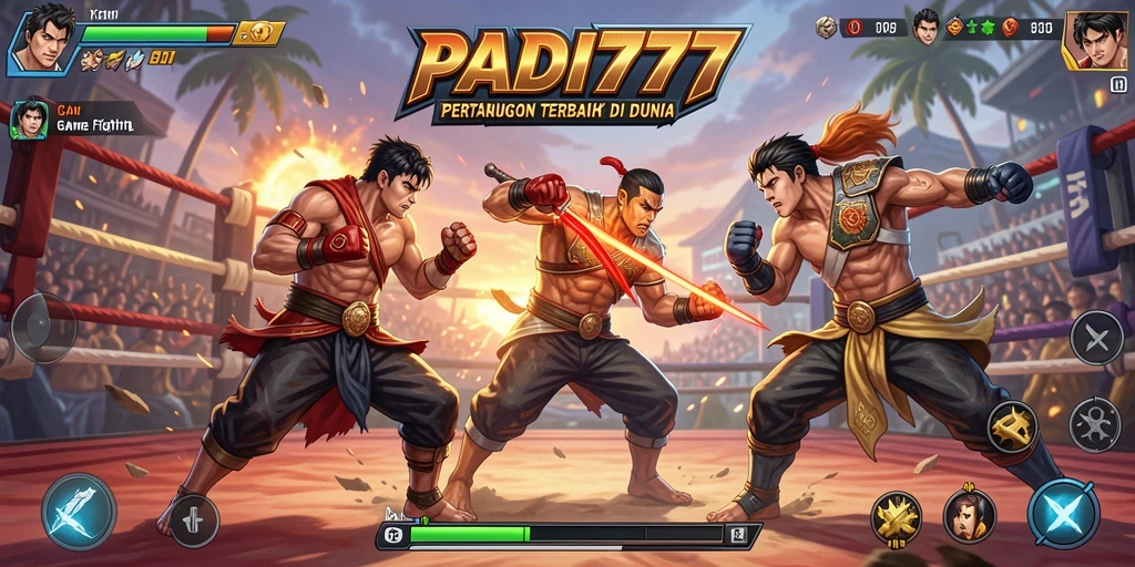 Screenshot gameplay PADI777 yang menunjukkan aksi pertarungan yang seru.