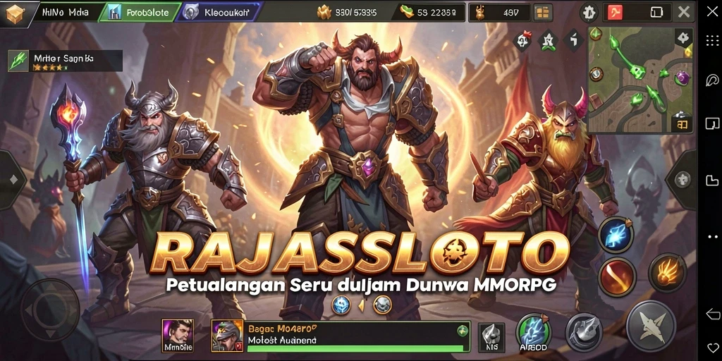 Tampilan gameplay menakjubkan di dunia MMORPG RAJASLOTO.