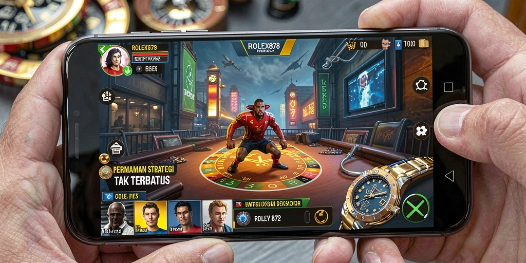 Tampilan gameplay strategi yang memukau dan mendebarkan.