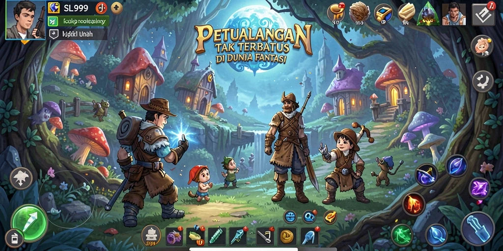 Screenshot gameplay SL999 menampilkan aksi petualangan yang menegangkan.