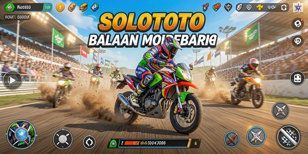 Tampilan gameplay motor racing yang mendebarkan di SOLOTOTO.