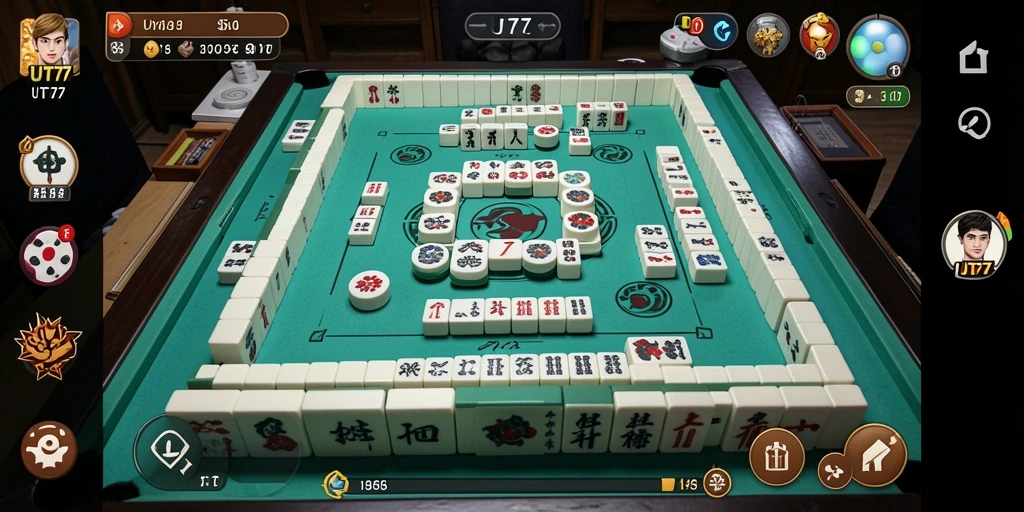 Gameplay seru UT77 dengan berbagai tantangan Mahjong.