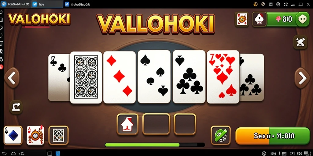 Screenshot gameplay VALOHOKI menampilkan aksi permainan domino yang seru.