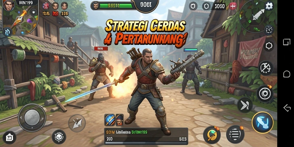 Tampilan gameplay strategi yang mendetail dan mendebarkan.