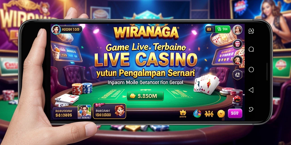 Tampilan gameplay seru di aplikasi WIRANAGA Live Casino.